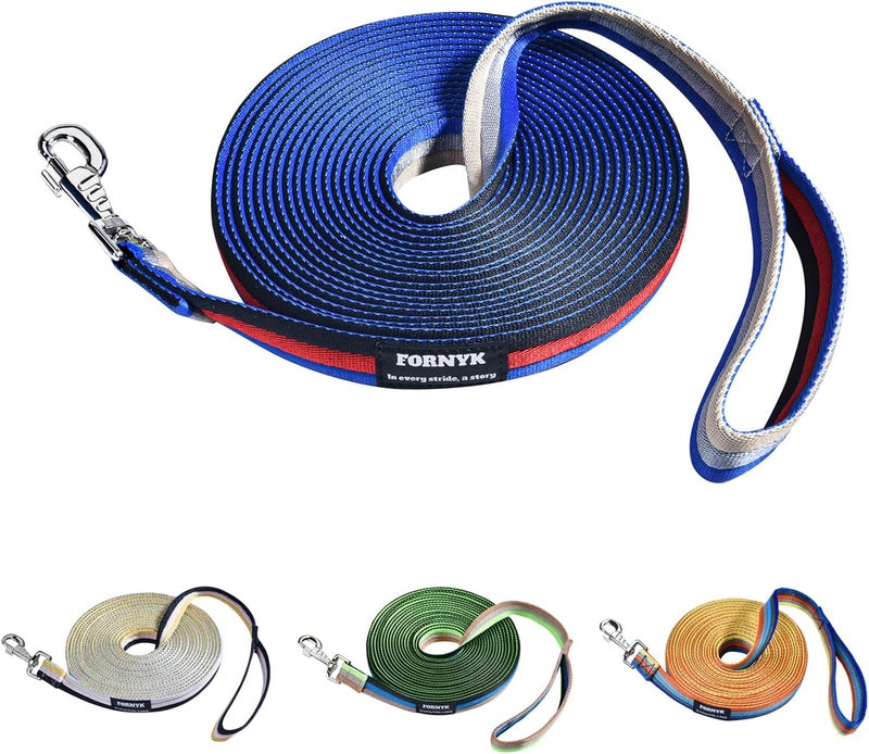 Fornyk Lunge Line for Horse, Equine Lunge Line with Solid Swivel Alloy Trigger Buckle for Accurate Equestrian Training, Competition and Daily Use, 26ft/8m (Blue-Red-Black) - Image 1